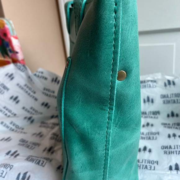 Portland Leather mini zip crossbody tote in reef - Picture 2 of 6